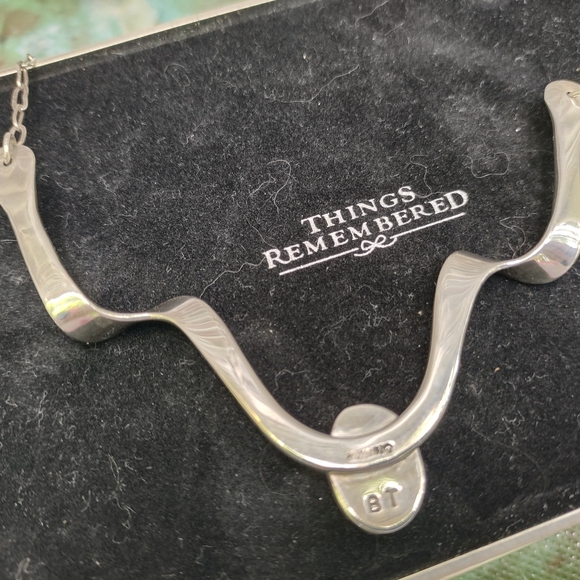 Sterling silver carnelian necklace 16" - Picture 5 of 7